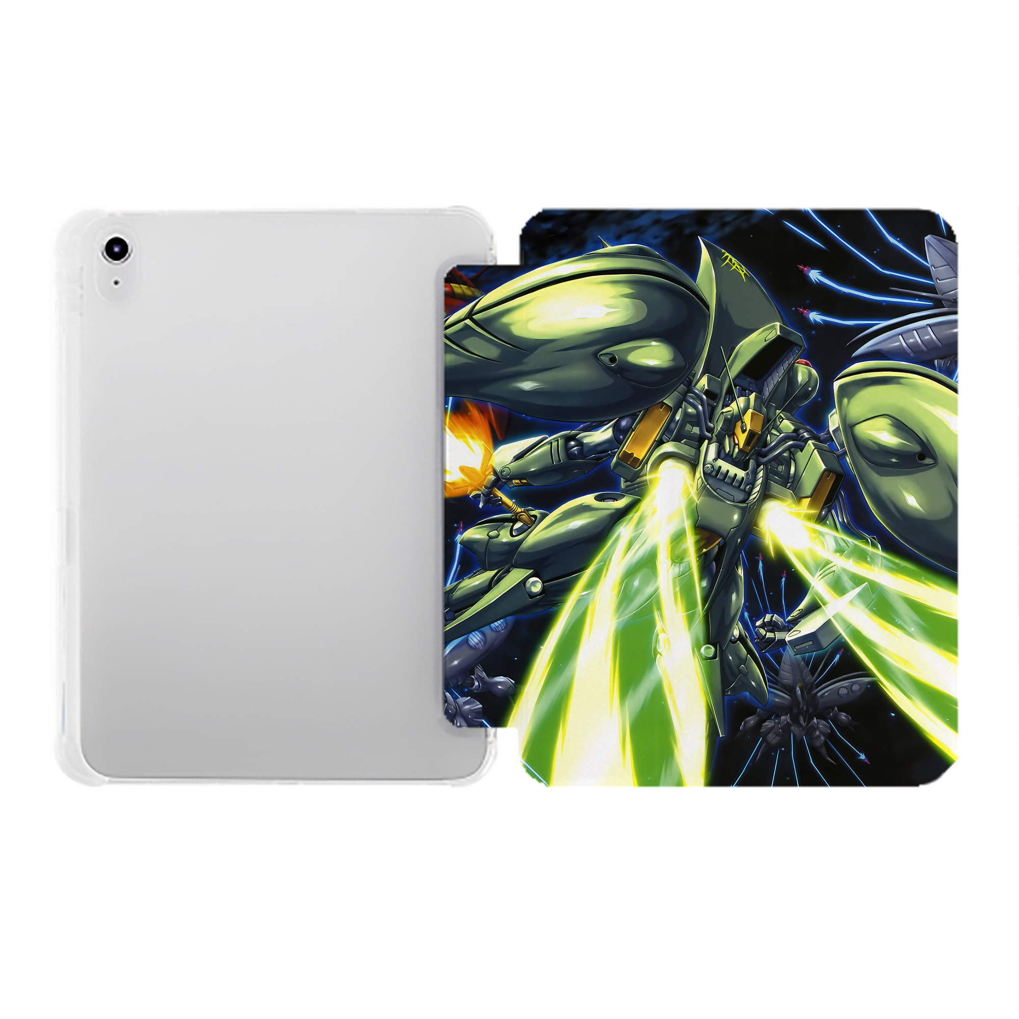 （画像用） 機動戦士ガンダム Mobile Suit Gundam IPad ケース ペン収納付き 三つ折りスタンド PUレザー×シリコン 対応機種9.5/10.5/10.9インチ